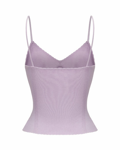 Nana Jacqueline Carrie Top: Purple Knit Top for Brunch Purple