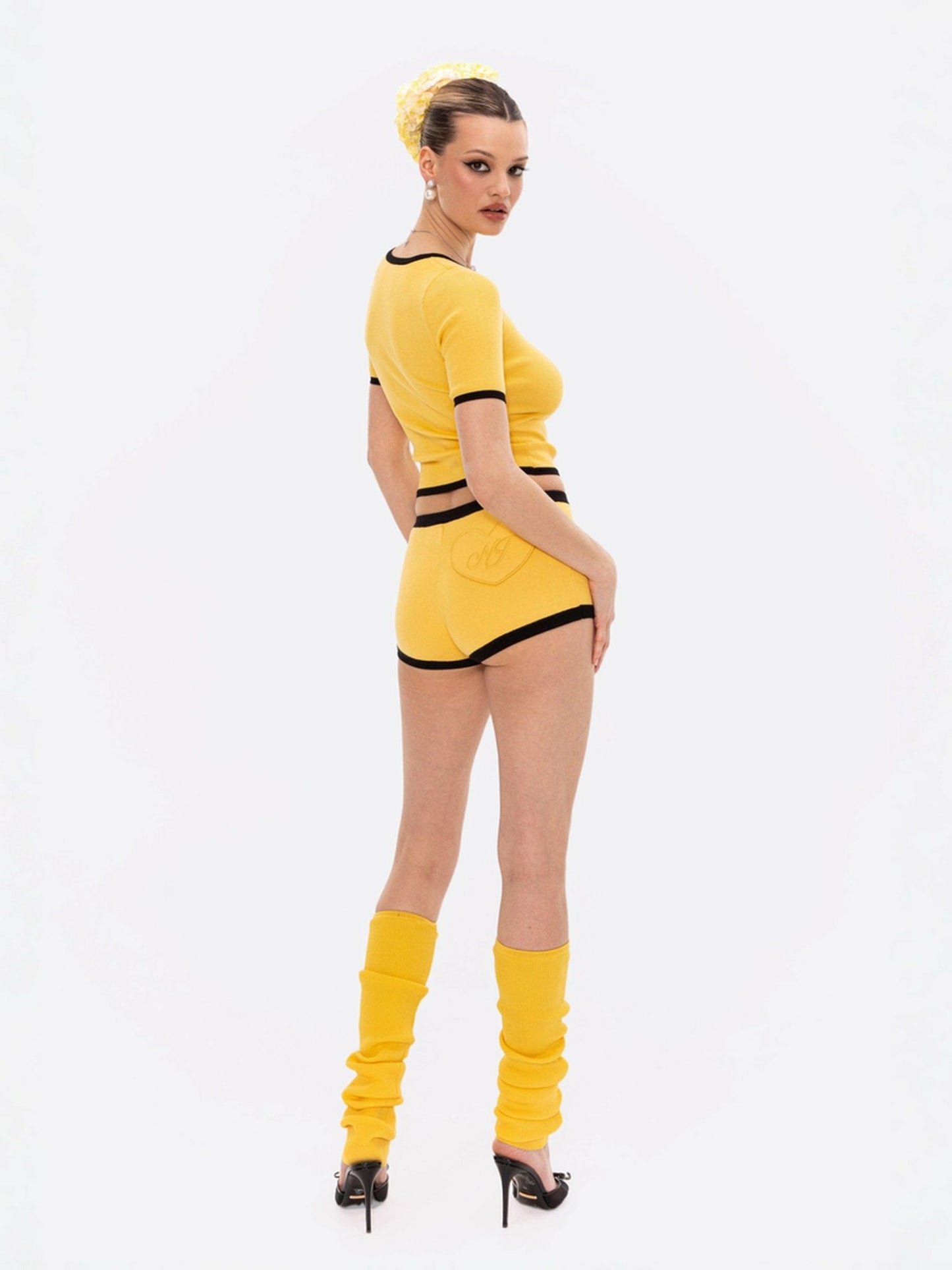 Nana Jacqueline Luna Top: Yellow Knit Top for Country Club Brunch Yellow