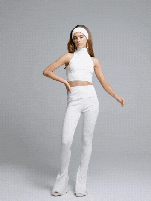 Nana Jacqueline Janelle Knit Top: White Knit Top for Country Club Brunch White