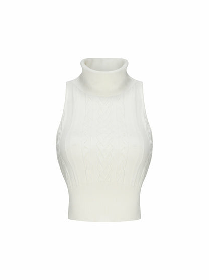 Nana Jacqueline Janelle Knit Top: White Knit Top for Country Club Brunch White