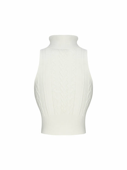 Nana Jacqueline Janelle Knit Top: White Knit Top for Country Club Brunch White