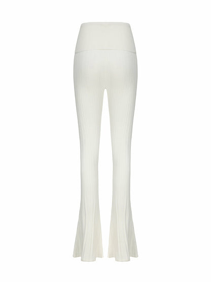 Nana Jacqueline Janelle Knit Pants: White Knit Pants for Resort Brunch White