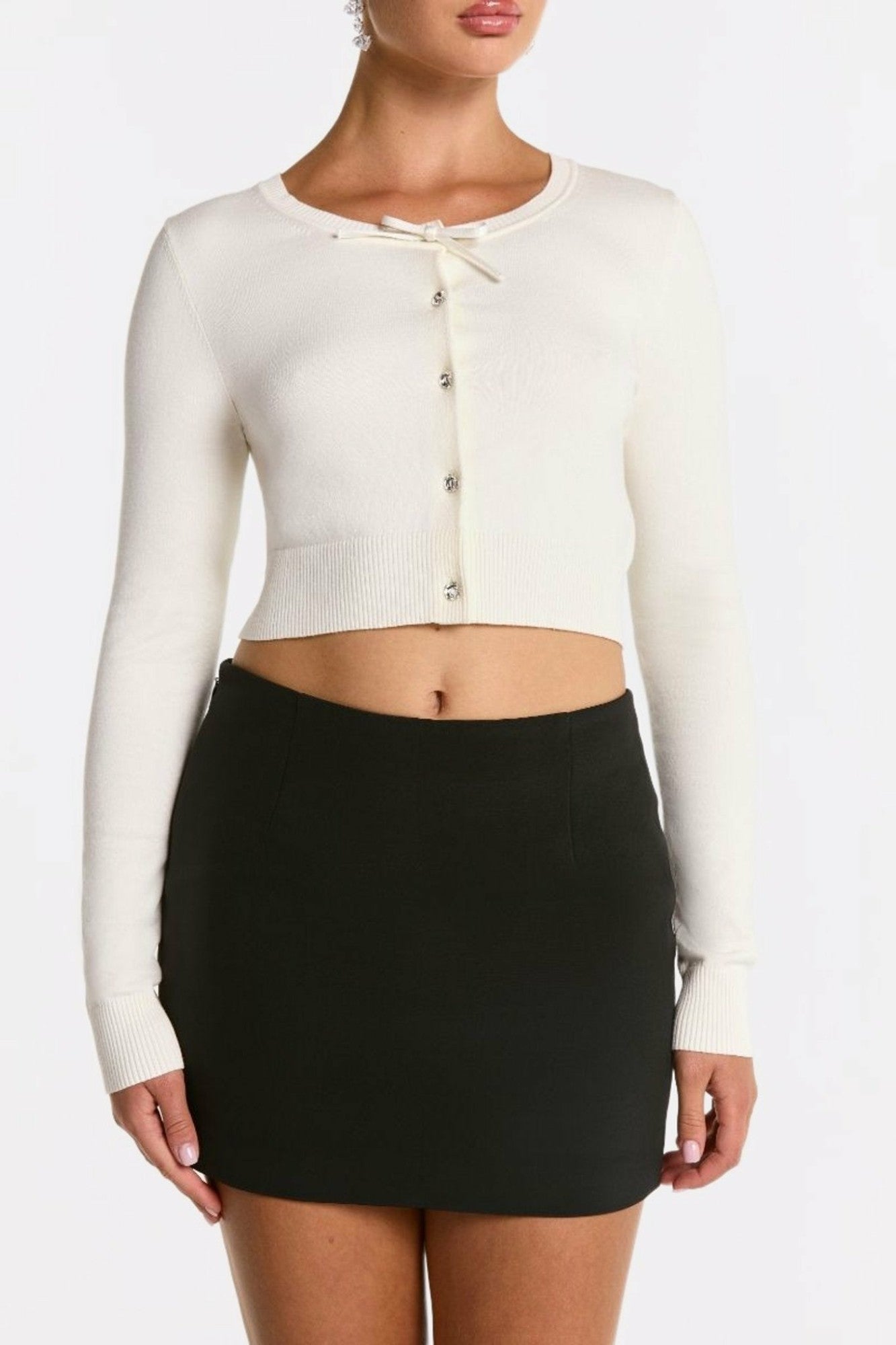 Nana Jacqueline Audrina Cardigan: White Cardigan for Brunch White