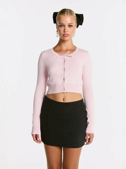 Nana Jacqueline Audrina Cardigan: Pink Cardigan for Brunch Pink