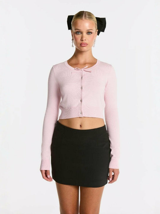 Nana Jacqueline Audrina Cardigan: Pink Cardigan for Brunch Pink