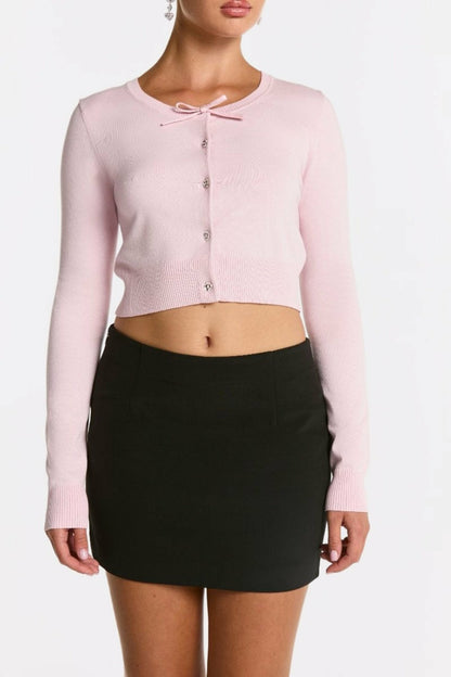Nana Jacqueline Audrina Cardigan: Pink Cardigan for Brunch Pink