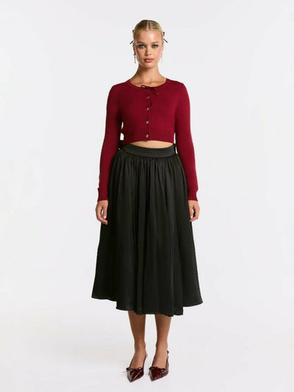Nana Jacqueline Audrina Cardigan: Red Cardigan for Brunch Red