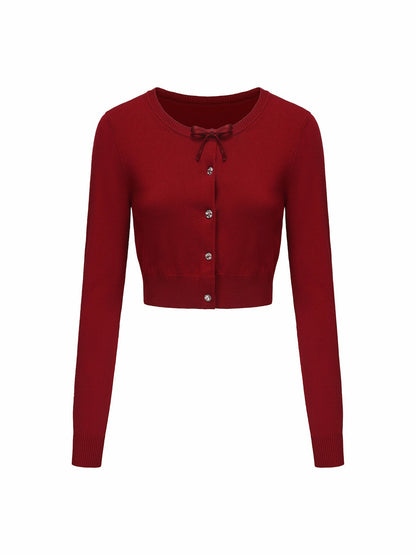 Nana Jacqueline Audrina Cardigan: Red Cardigan for Brunch Red