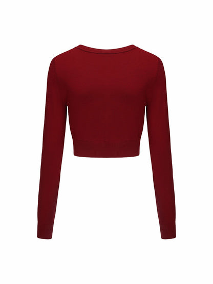 Nana Jacqueline Audrina Cardigan: Red Cardigan for Brunch Red