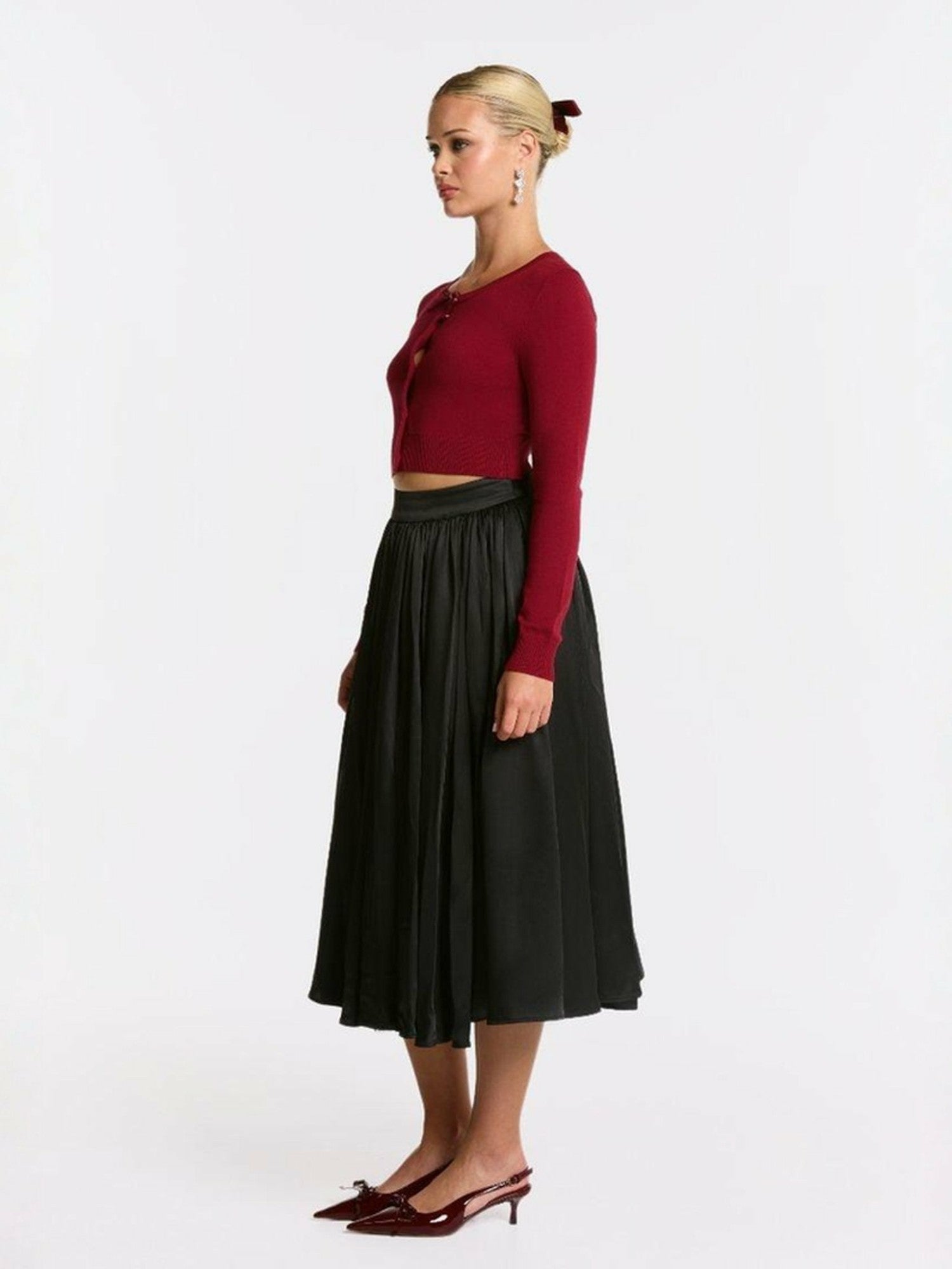 Nana Jacqueline Audrina Cardigan: Red Cardigan for Brunch Red