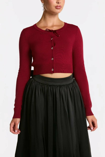 Nana Jacqueline Audrina Cardigan: Red Cardigan for Brunch Red
