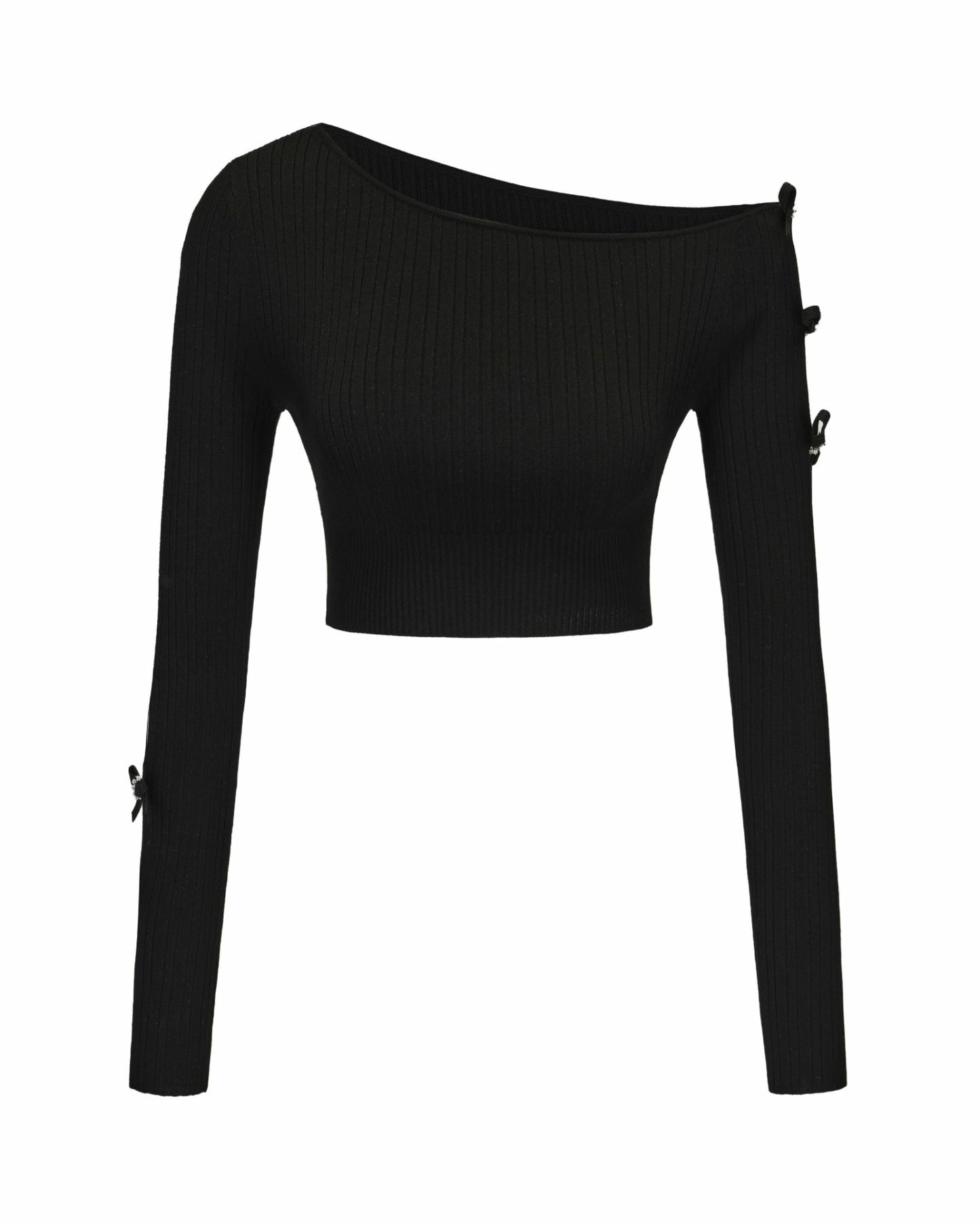 Nana Jacqueline Zara Top: Black Knit Top for Date Night Black