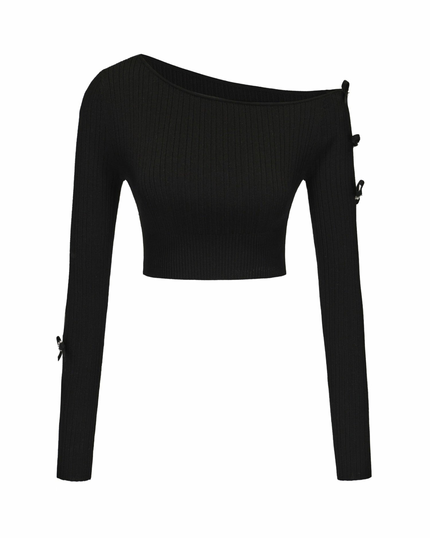 Nana Jacqueline Zara Top: Black Knit Top for Date Night Black