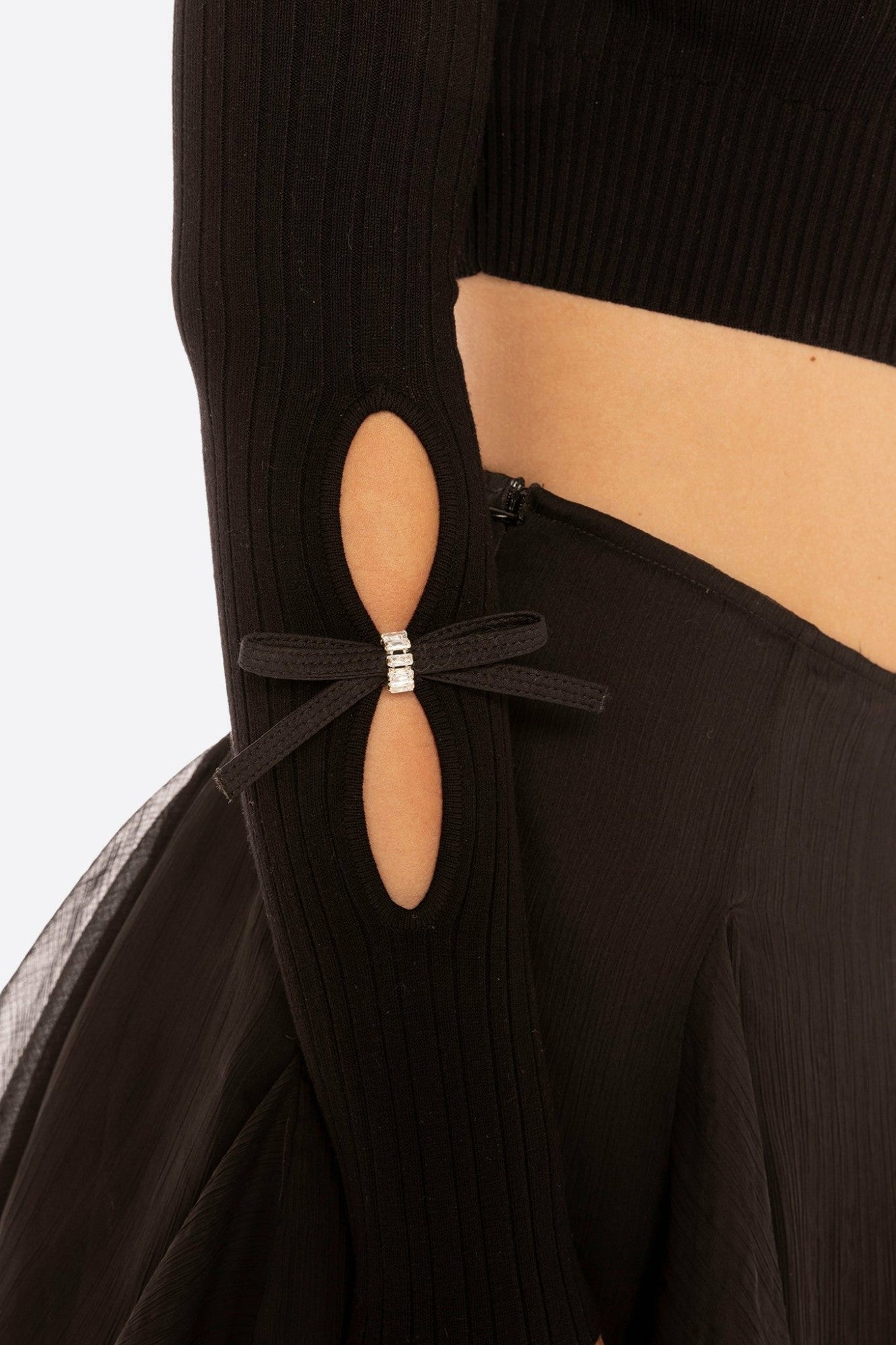 Nana Jacqueline Zara Top: Black Knit Top for Date Night Black