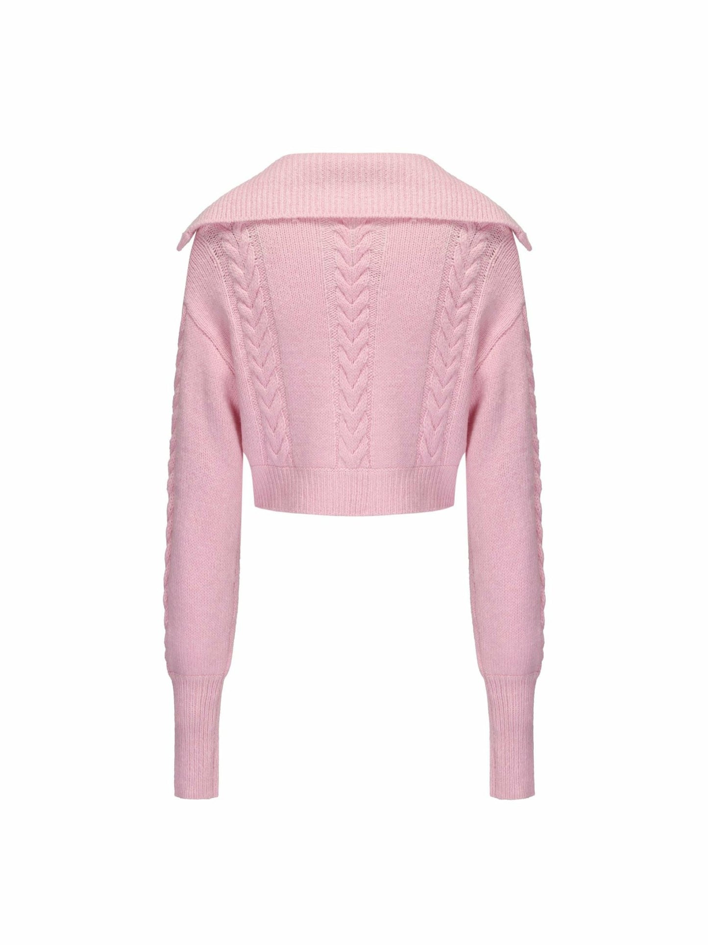 Nana Jacqueline Addison Coat + Scarf Set: Pink Knit Set for Resort Brunch Pink