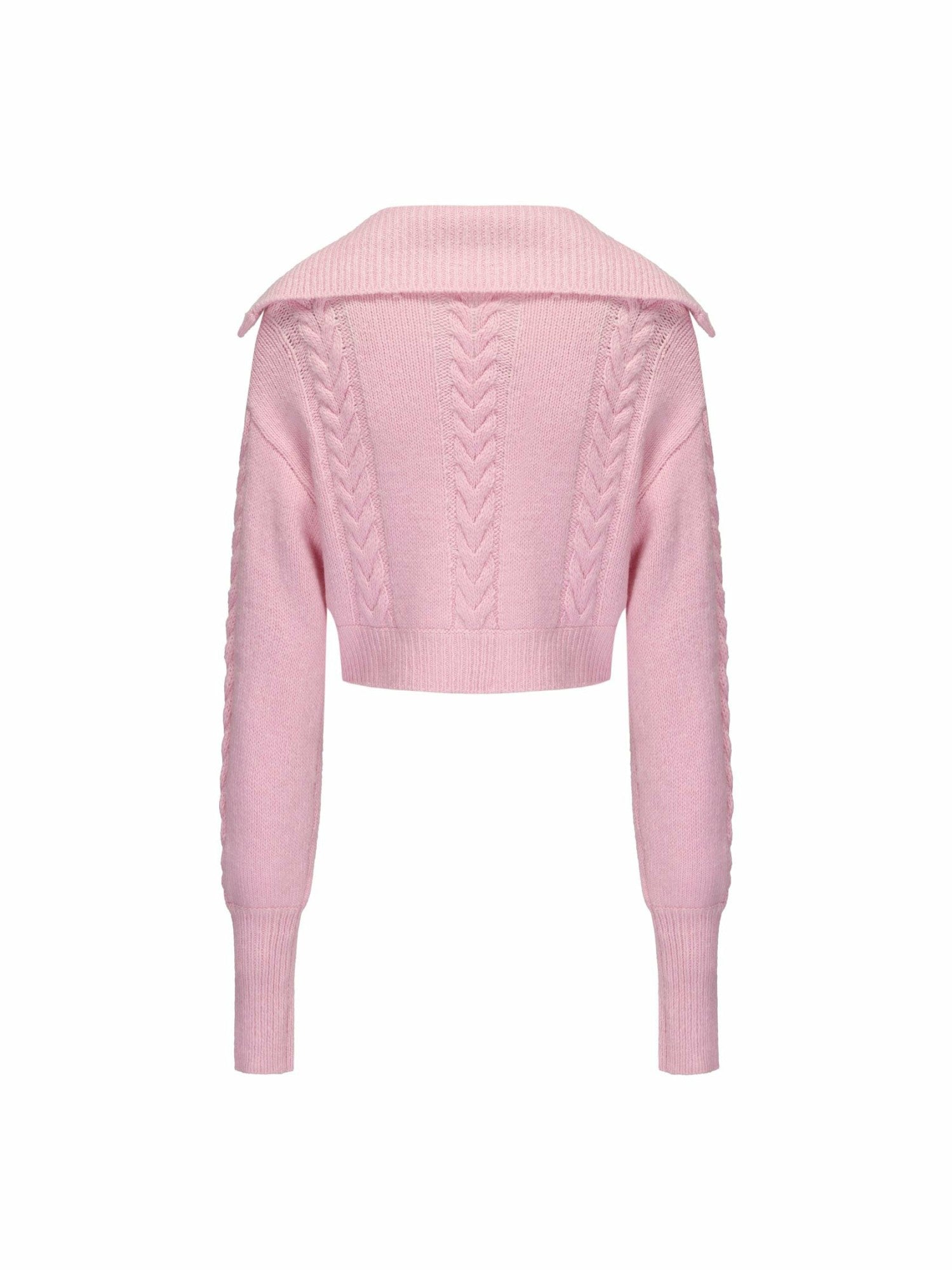 Nana Jacqueline Addison Coat + Scarf Set: Pink Knit Set for Resort Brunch Pink