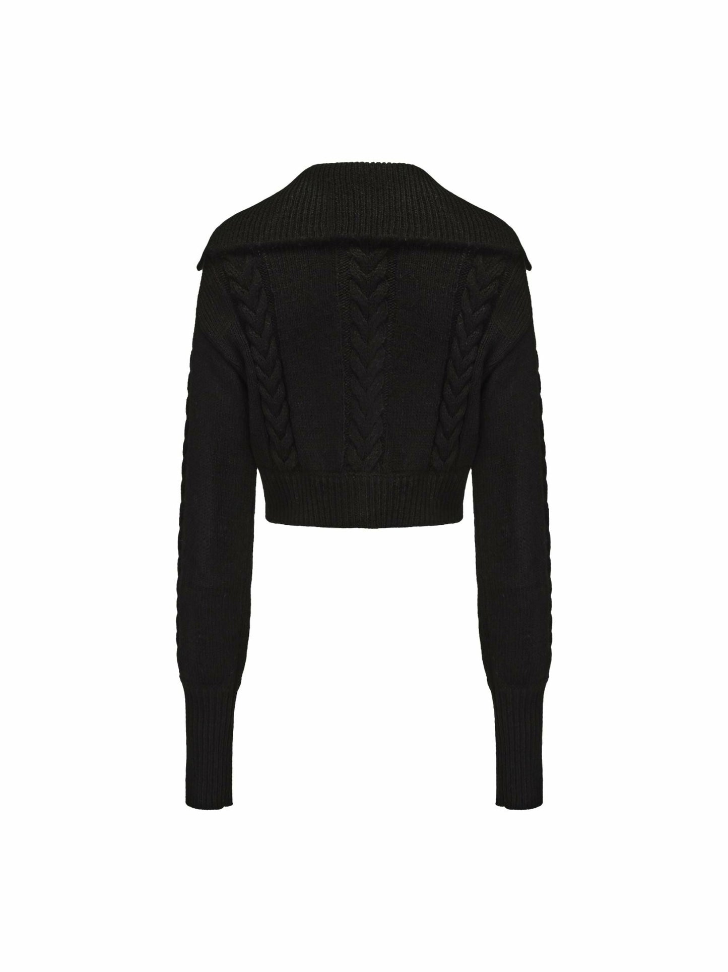 Nana Jacqueline Addison Coat + Scarf Set: Black Knit Set for Date Night Black