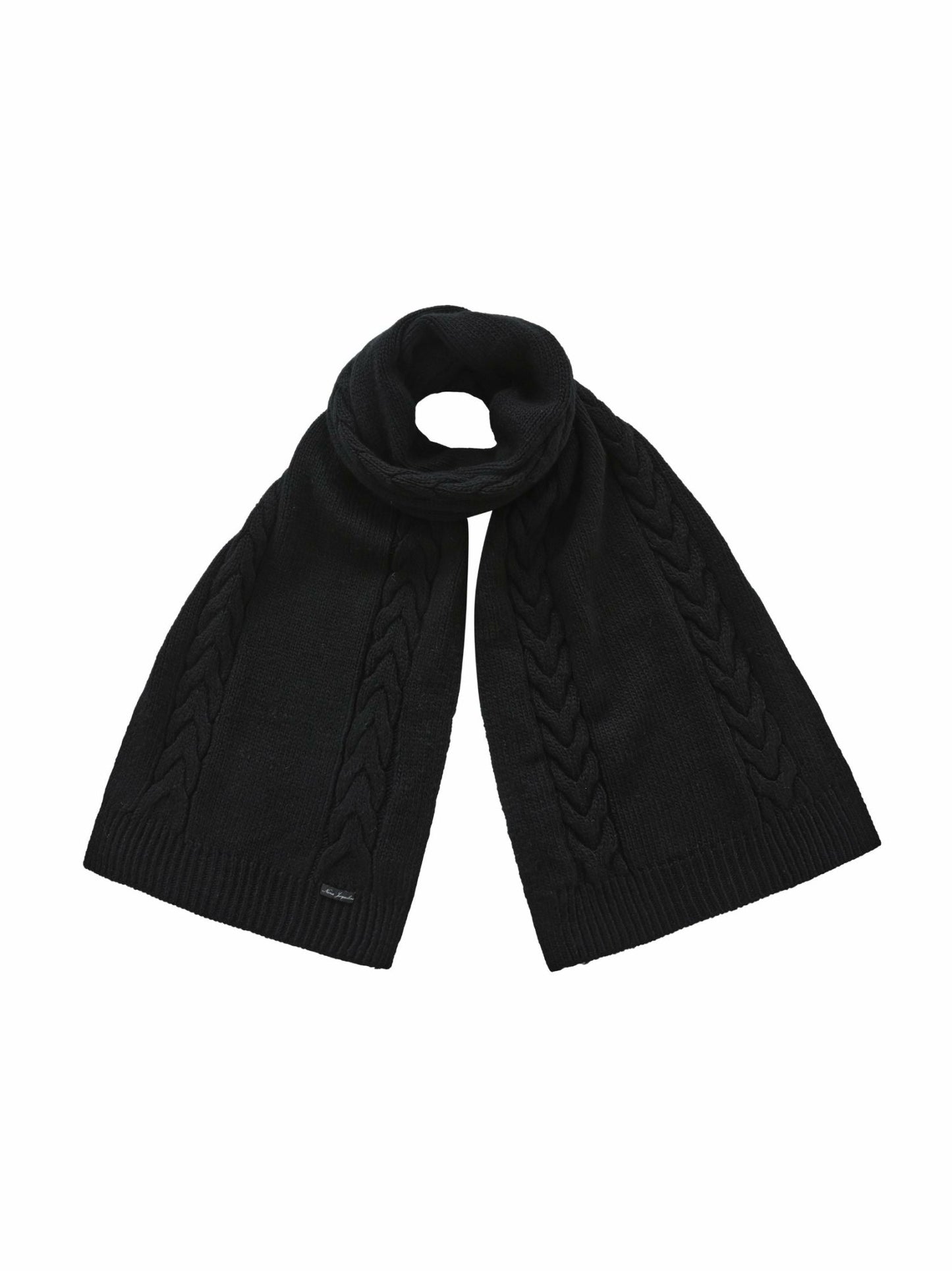 Nana Jacqueline Addison Coat + Scarf Set: Black Knit Set for Date Night Black