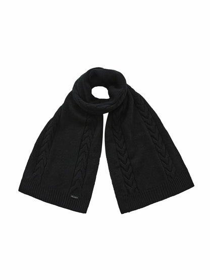 Nana Jacqueline Addison Coat + Scarf Set: Black Knit Set for Date Night Black