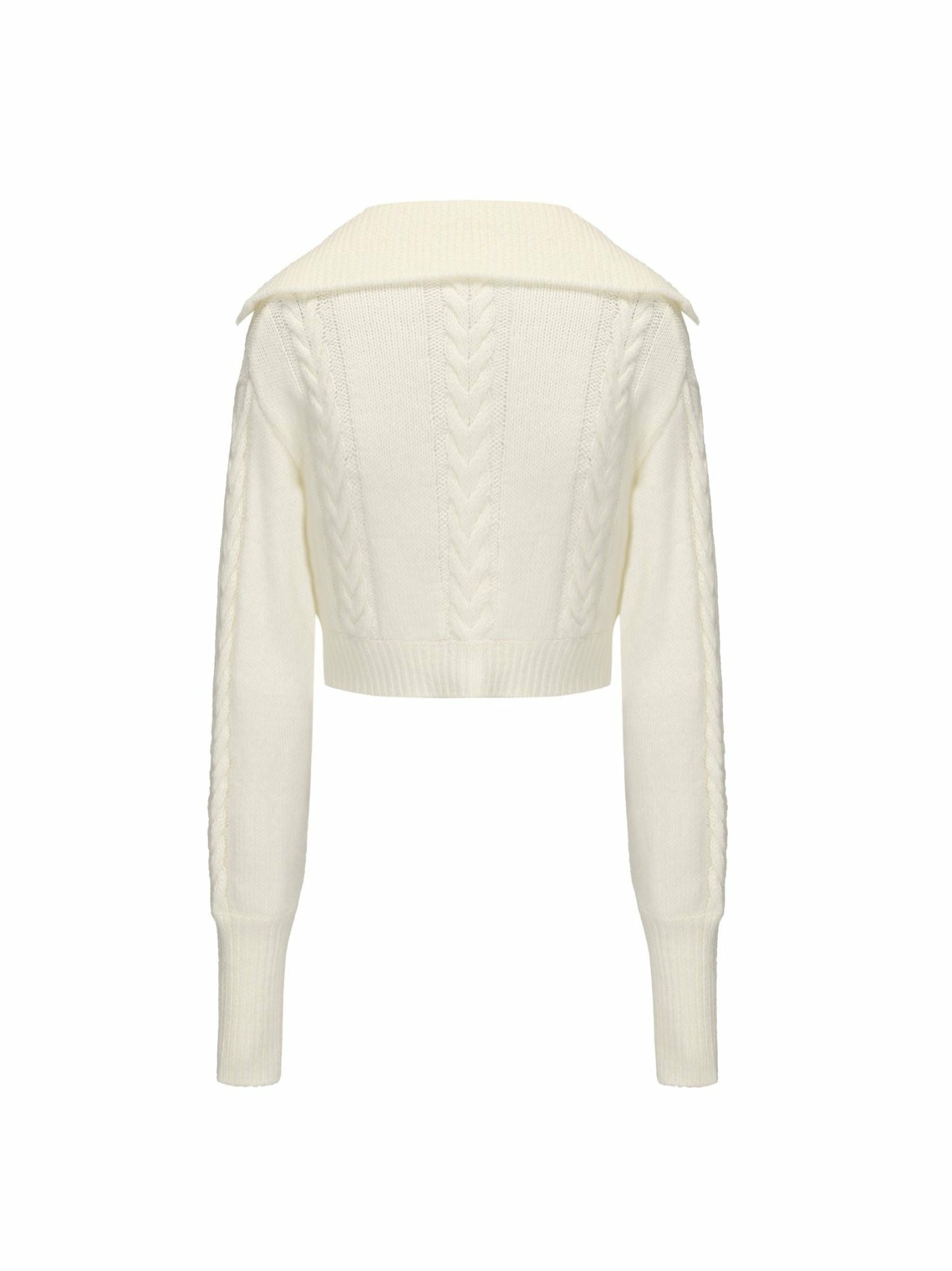 Nana Jacqueline Addison Coat + Scarf Set: White Knit Set for Resort Brunch White