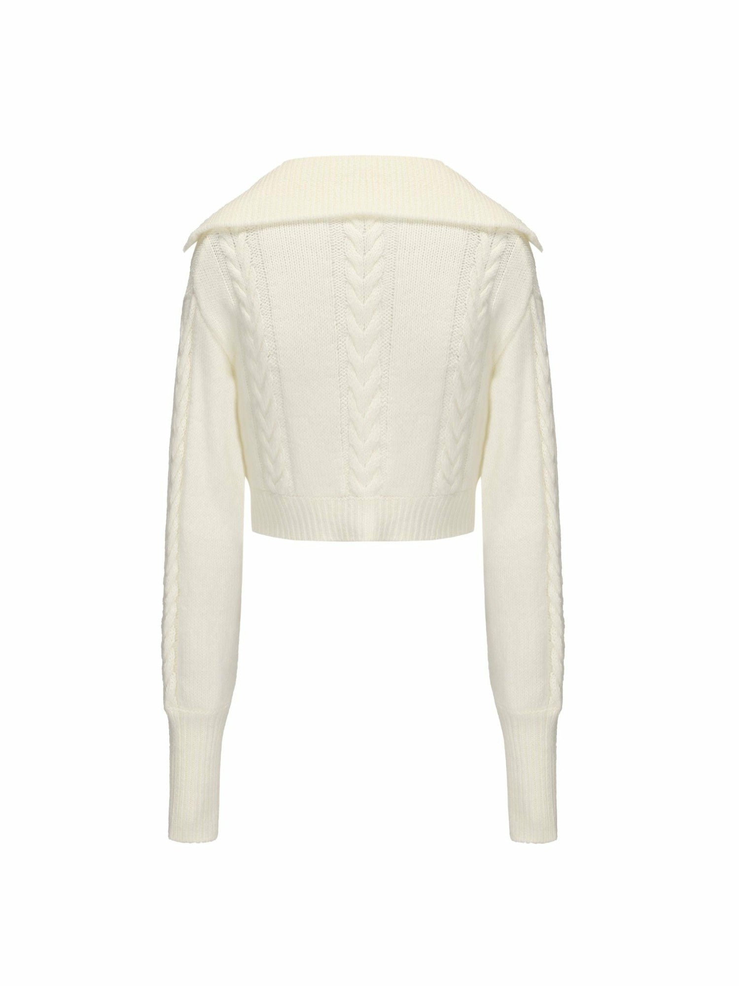 Nana Jacqueline Addison Coat + Scarf Set: White Knit Set for Resort Brunch White