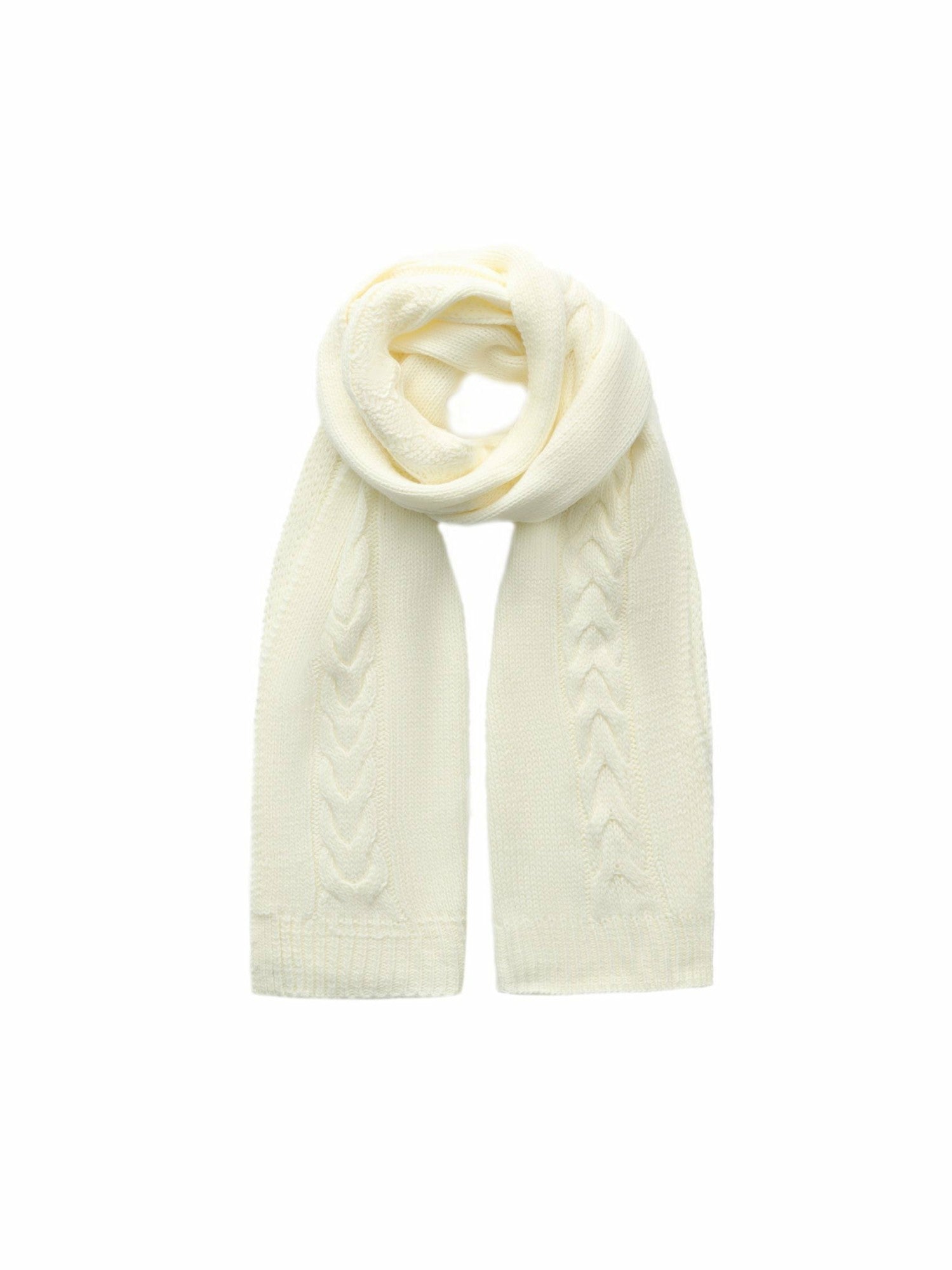 Nana Jacqueline Addison Coat + Scarf Set: White Knit Set for Resort Brunch White