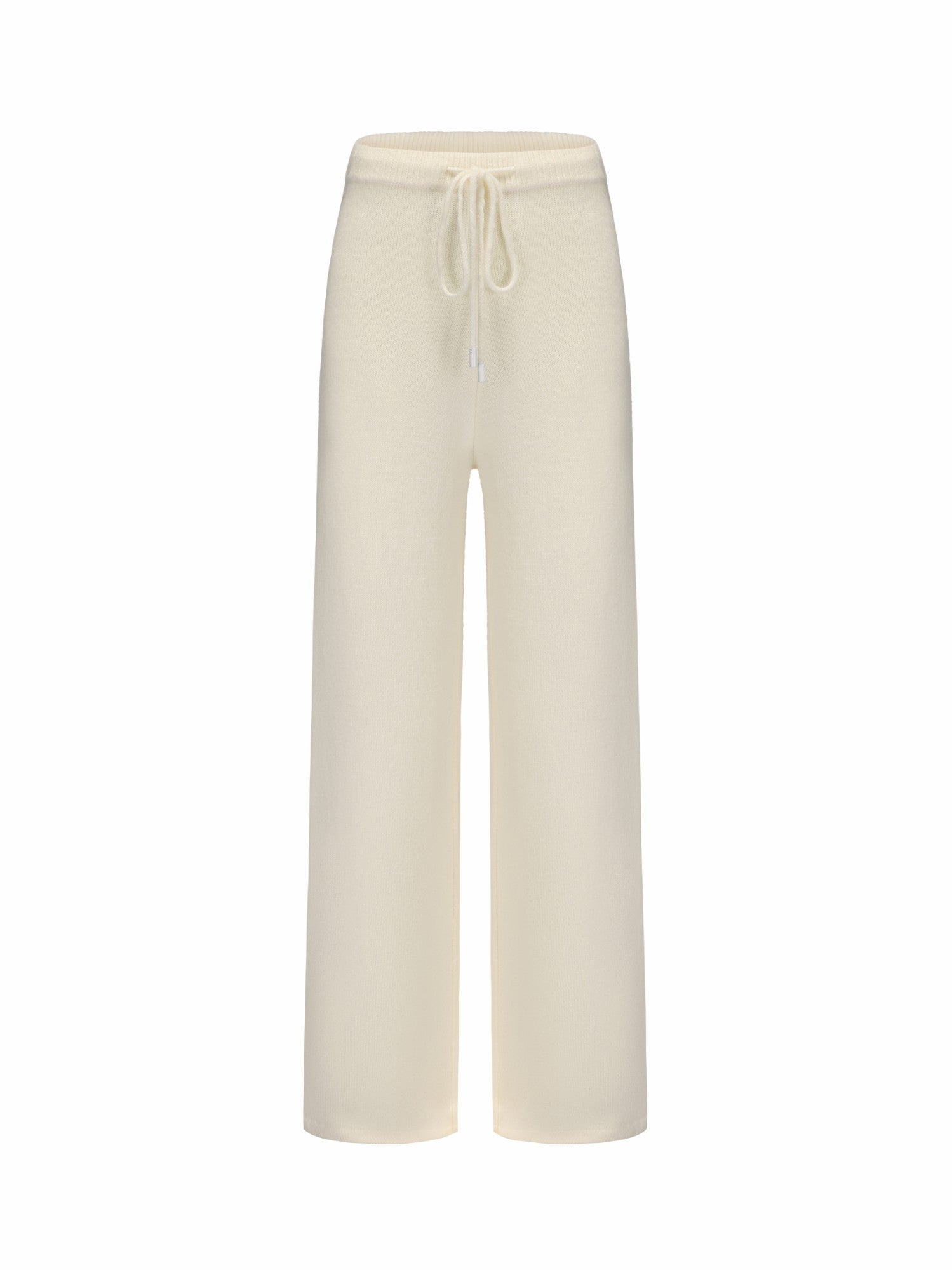 Nana Jacqueline Addison Pants: White Knit Pants for Resort Brunch White