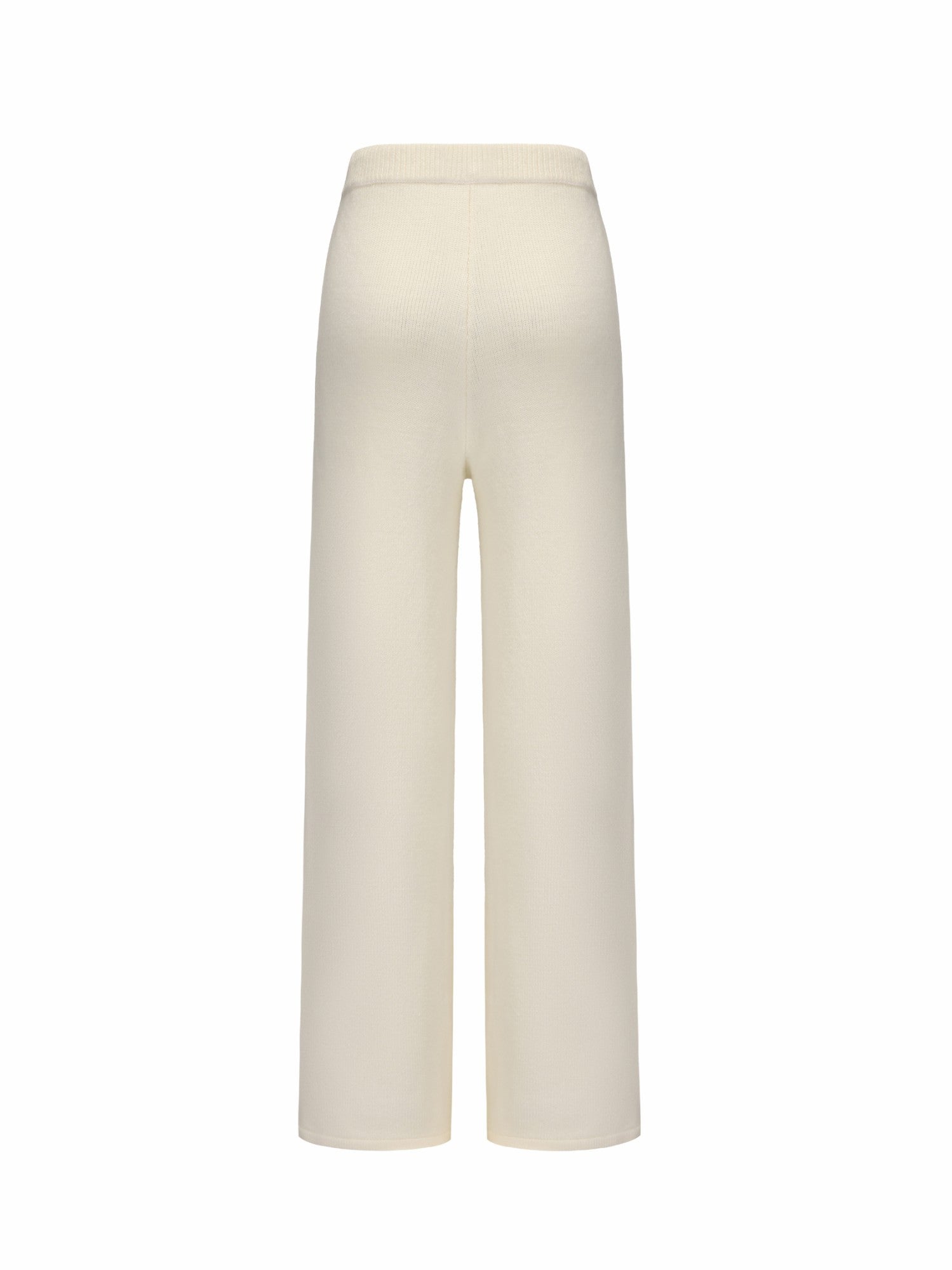 Nana Jacqueline Addison Pants: White Knit Pants for Resort Brunch White