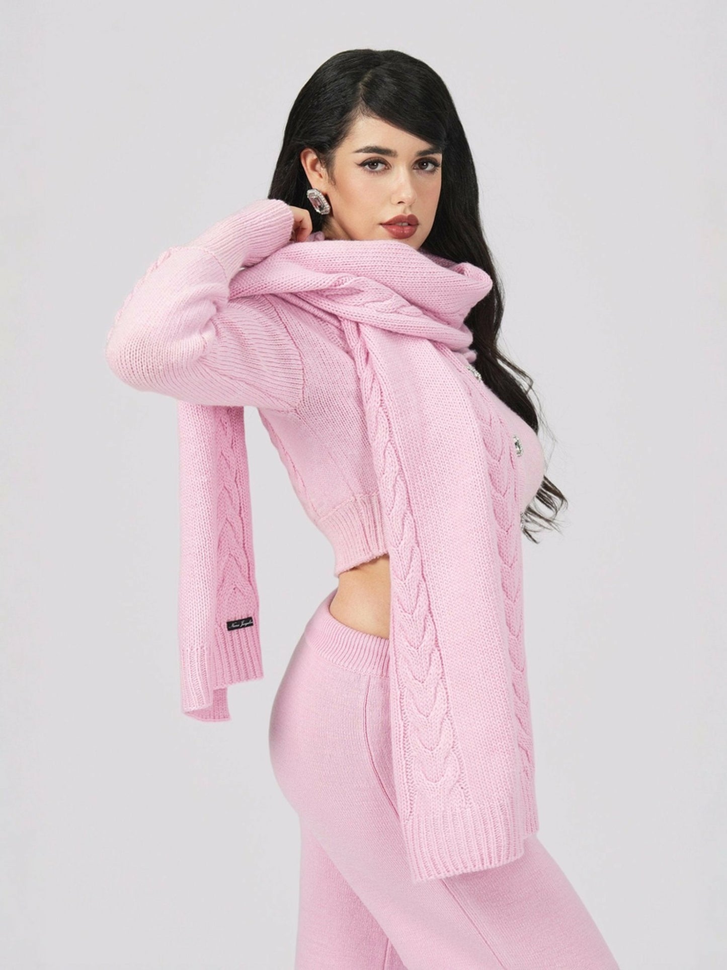 Nana Jacqueline Addison Pants: Pink Knit Pants for Resort Brunch Pink