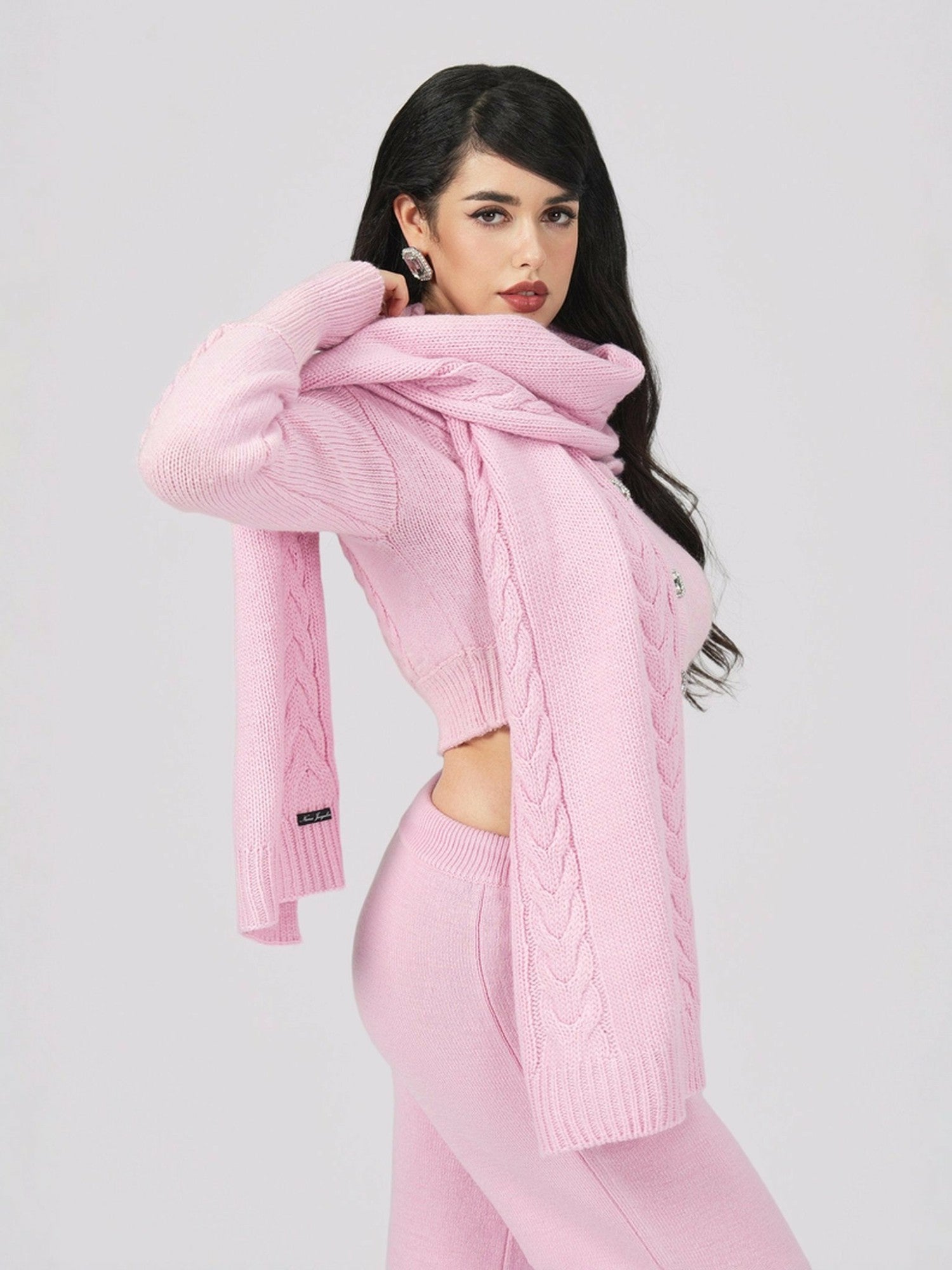 Nana Jacqueline Addison Pants: Pink Knit Pants for Resort Brunch Pink