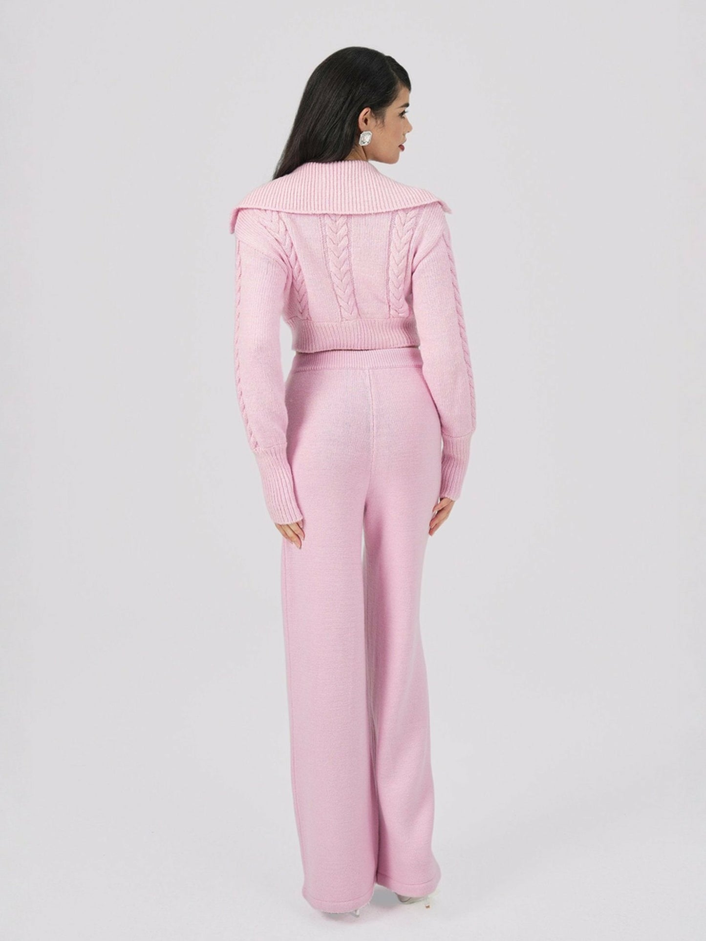 Nana Jacqueline Addison Pants: Pink Knit Pants for Resort Brunch Pink