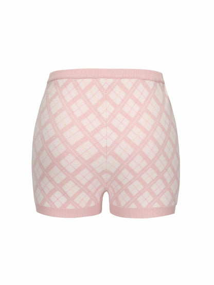 Nana Jacqueline Penelope Shorts: Pink Knit Shorts for Resort Brunch Pink