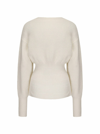 Nana Jacqueline Liza Cardigan: White Cardigan for Brunch White