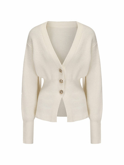 Nana Jacqueline Liza Cardigan: White Cardigan for Brunch White