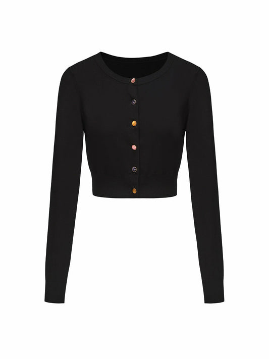 Nana Jacqueline Ashley Cardigan: Black Cardigan for Brunch Black