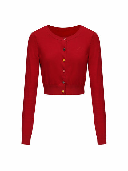 Nana Jacqueline Ashley Cardigan: Red Cardigan for Brunch Red