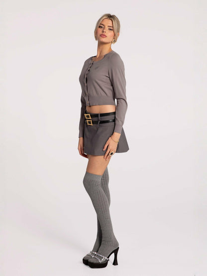 Nana Jacqueline Ashley Cardigan: Grey Cardigan for Brunch Grey