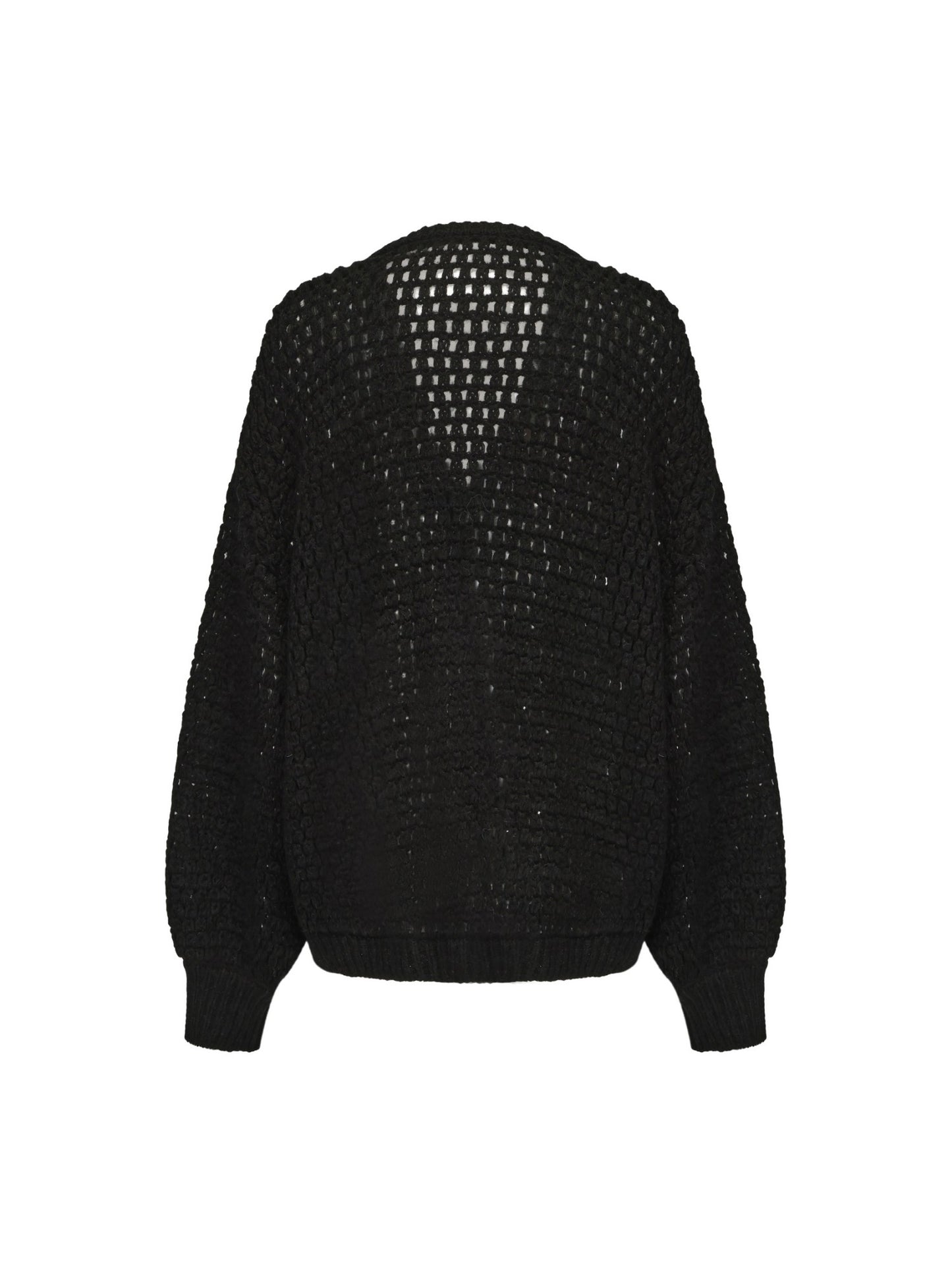 Nana Jacqueline Alexis Cardigan + Scarf Set: Black Knit Set for Luxury Leisure Black