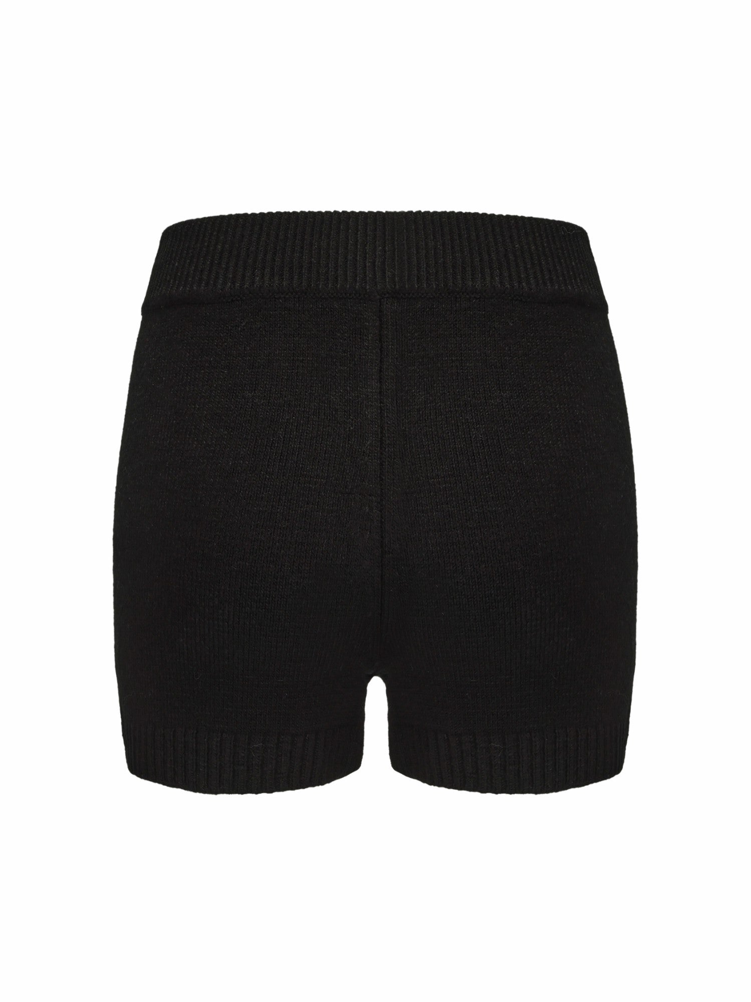 Nana Jacqueline Alexis Shorts: Black Knit Shorts for Resort Outfit Black