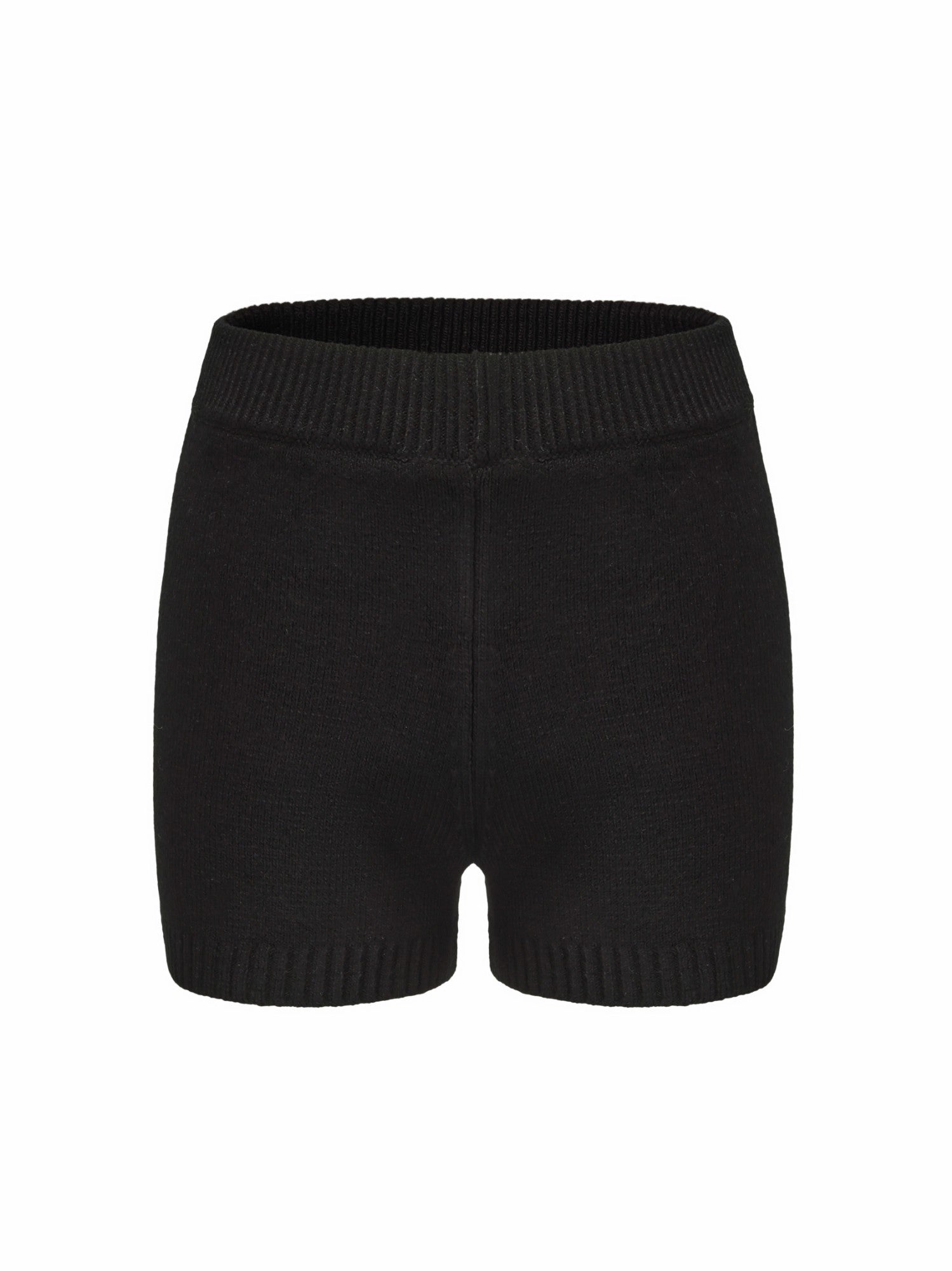 Nana Jacqueline Alexis Shorts: Black Knit Shorts for Resort Outfit Black