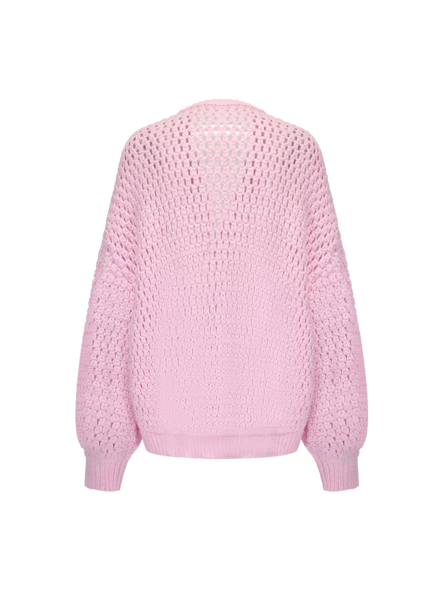 Nana Jacqueline Alexis Cardigan + Scarf Set: Pink Knit Set for Resort Brunch Pink