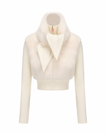 Nana Jacqueline Hailey Knit Jacket: White Knit Jacket for Resort Brunch White