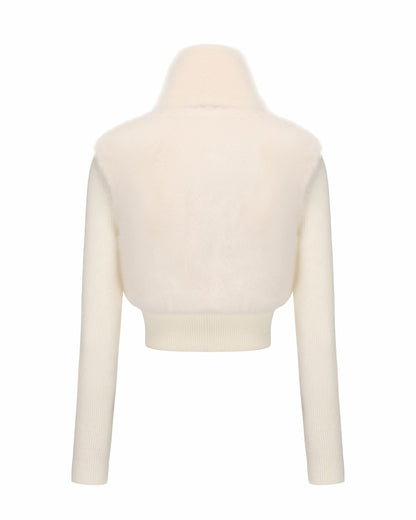 Nana Jacqueline Hailey Knit Jacket: White Knit Jacket for Resort Brunch White