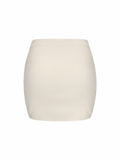 Nana Jacqueline Nadine Skirt: White Mini Skirt for Engagement Party White