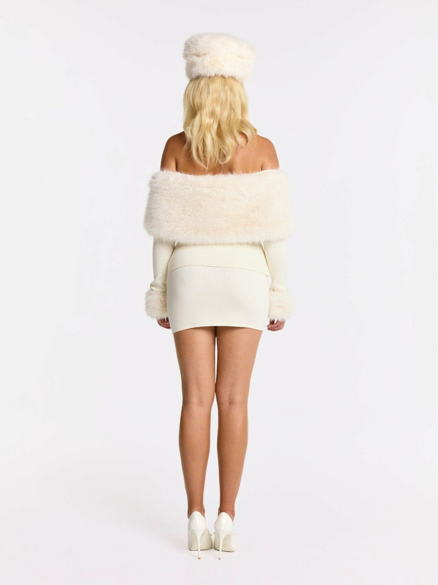 Nana Jacqueline Nadine Skirt: White Mini Skirt for Engagement Party White