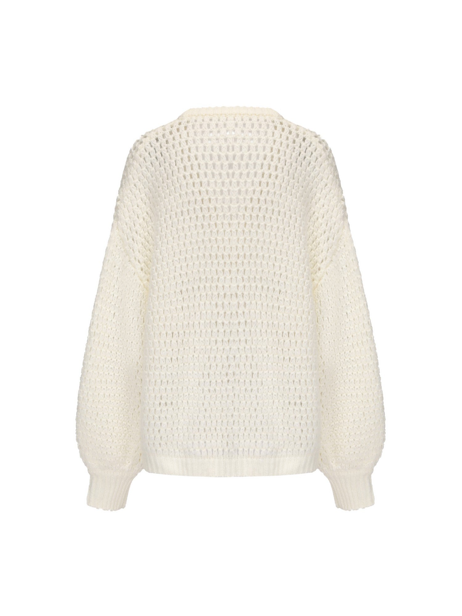 Nana Jacqueline Alexis Cardigan + Scarf Set: White Knit Set for Resort Brunch White
