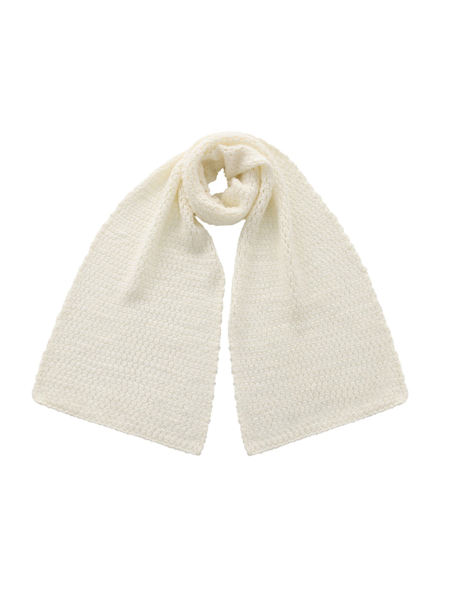 Nana Jacqueline Alexis Cardigan + Scarf Set: White Knit Set for Resort Brunch White
