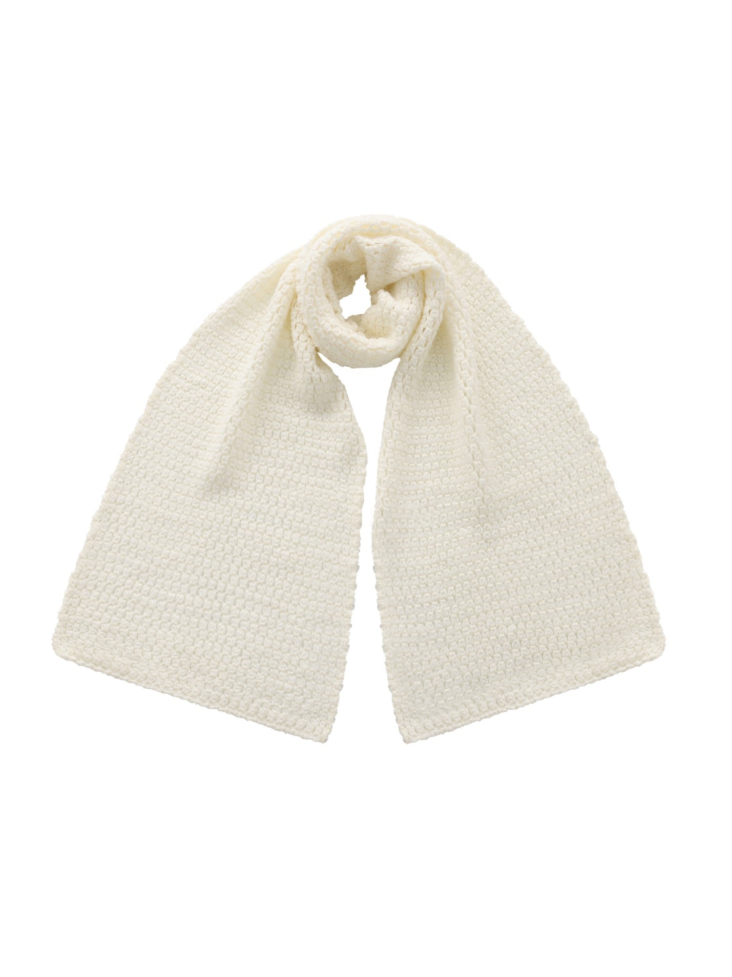 Nana Jacqueline Alexis Cardigan + Scarf Set: White Knit Set for Resort Brunch White