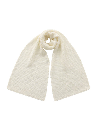 Nana Jacqueline Alexis Cardigan + Scarf Set: White Knit Set for Resort Brunch White