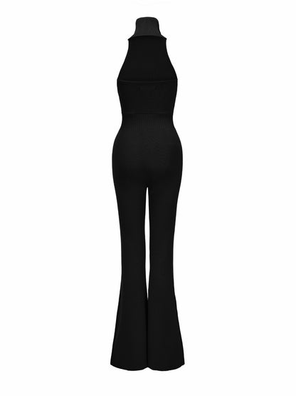 Nana Jacqueline Gwen Jumpsuit: Black Jumpsuit for Cocktail Party Black